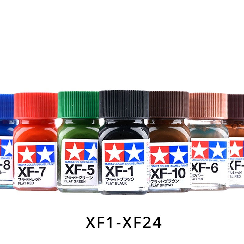 Tamiya Model Paint Set - TAMIYA-pintura esmaltada, colores planos, XF1-XF24, 10ML