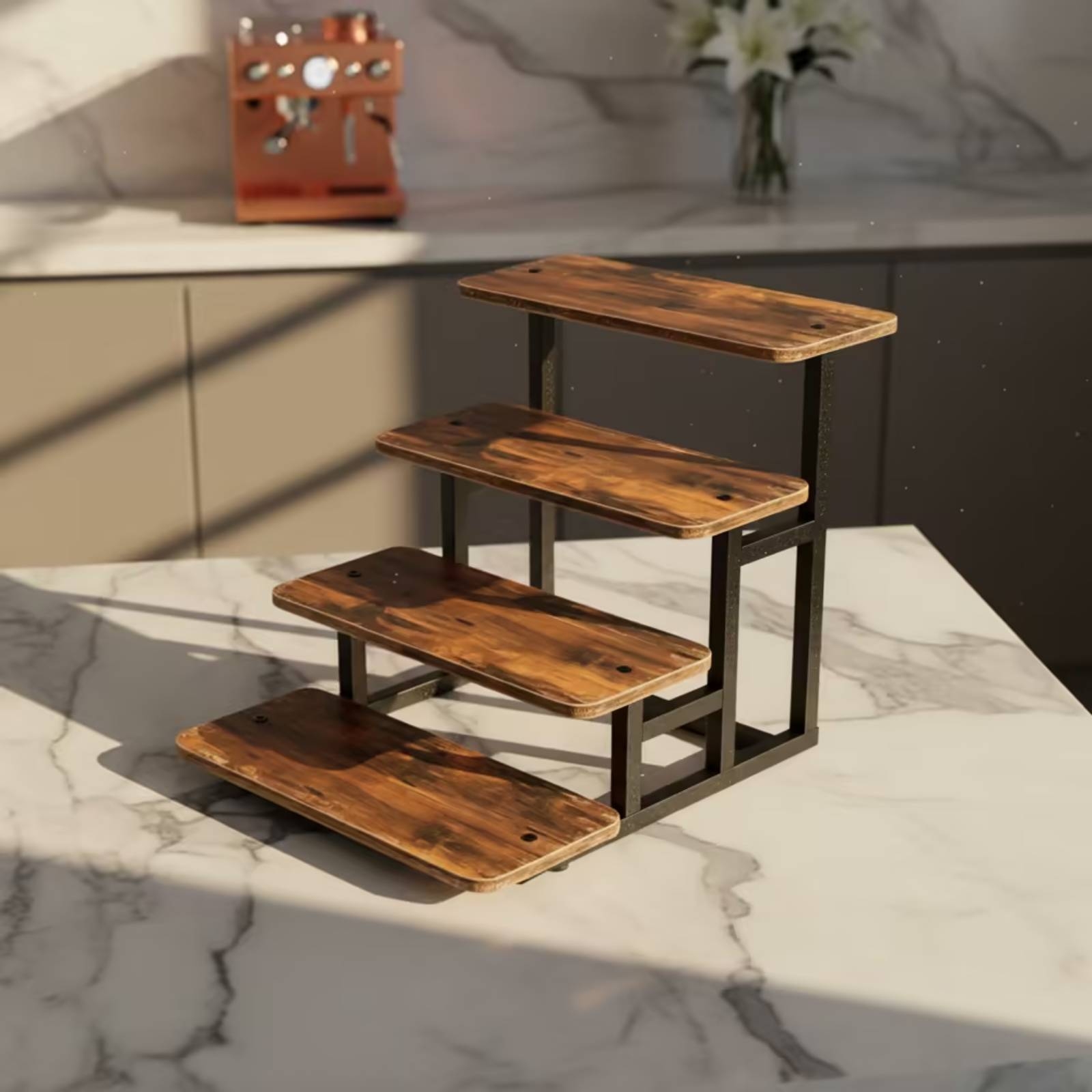 Soporte de exhibición de 4 niv - Display Risers Set reseña y precio