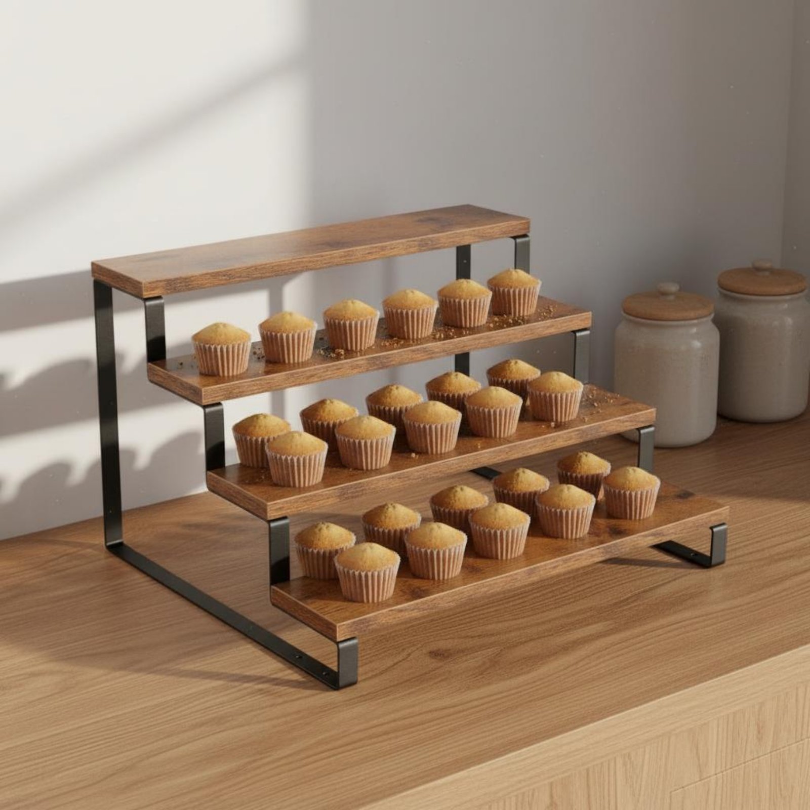 Exhibidor de 4 Niveles, Ahorra - Display Risers Set reseña y precio