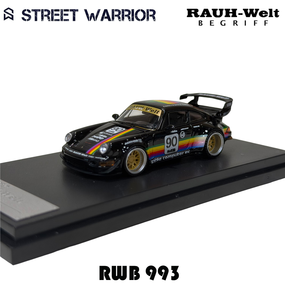 SW En Stock 1:64 RWB 993 Black - Die Cast Car 1 64 reseña y precio