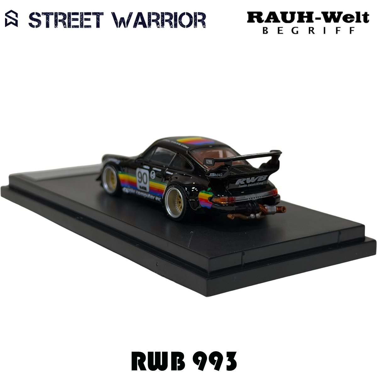 SW En Stock 1:64 RWB 993 Black - Die Cast Car 1 64 reseña y precio